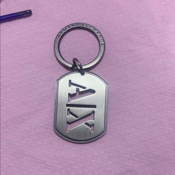Armani Exchange Silver Keychain - Picture 1 of 6